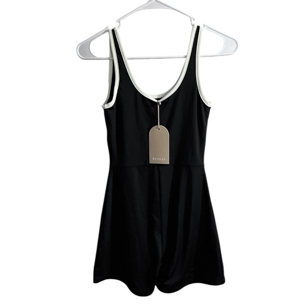 NWT Meshki Black and White Romper Size XS